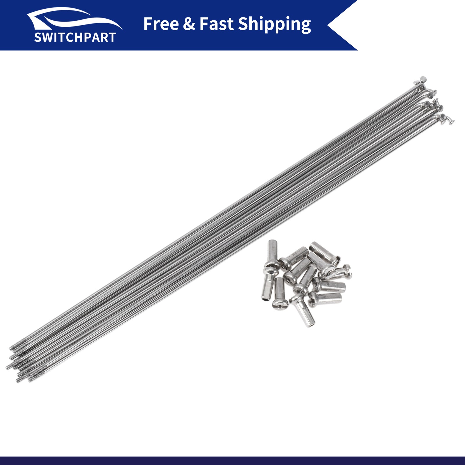 12 Set 14G Bicycle Spokes 265mm Bike Wheel Spoke 304 Stainless Steel