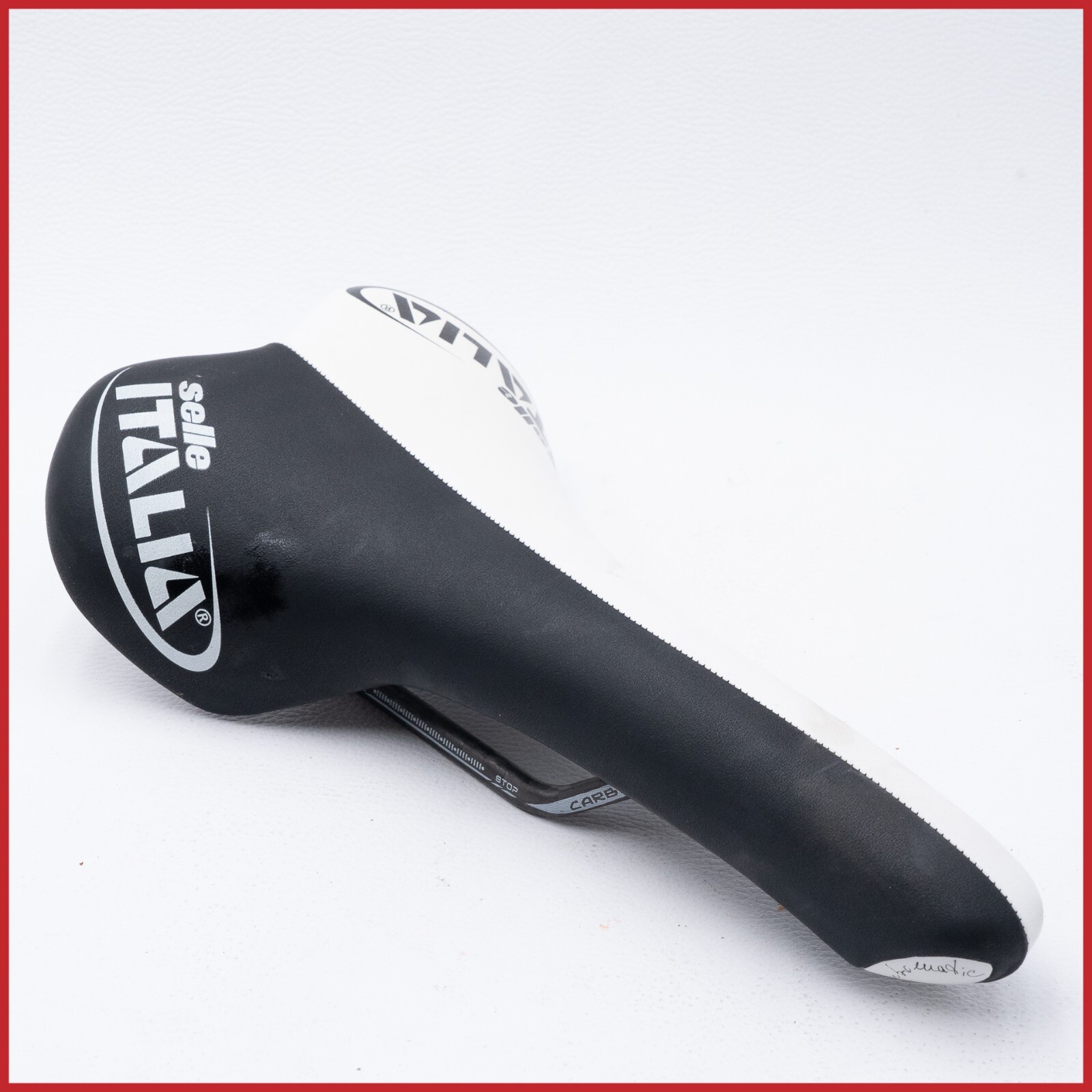 NOS SELLE ITALIA TURBOMATIC CARBON BLACK VINTAGE SADDLE SEAT RACING BIKE OLD