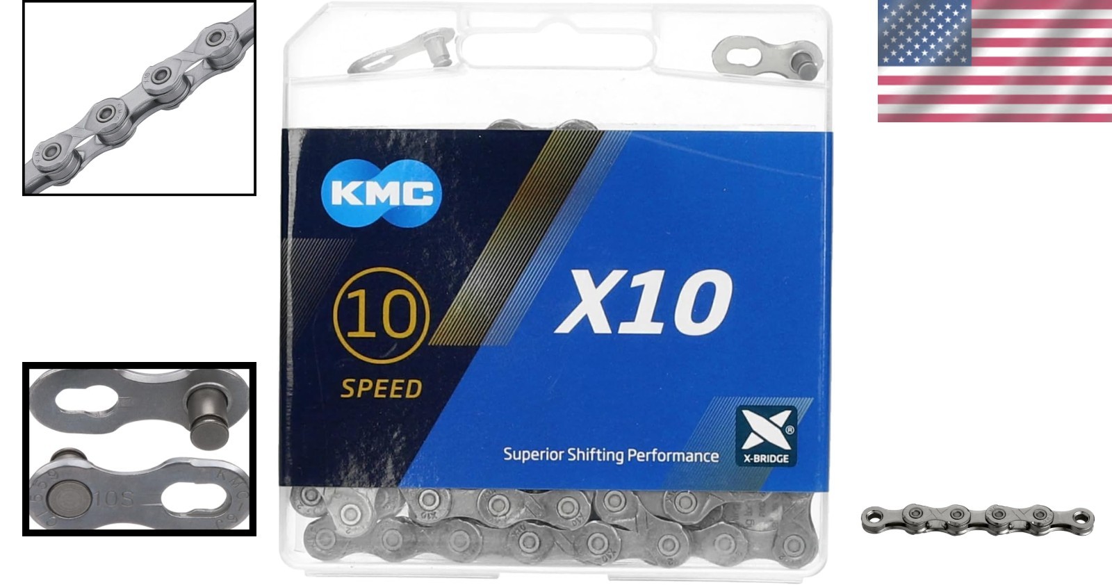 X10 10-Speed Bicycle Chain – Grey Color