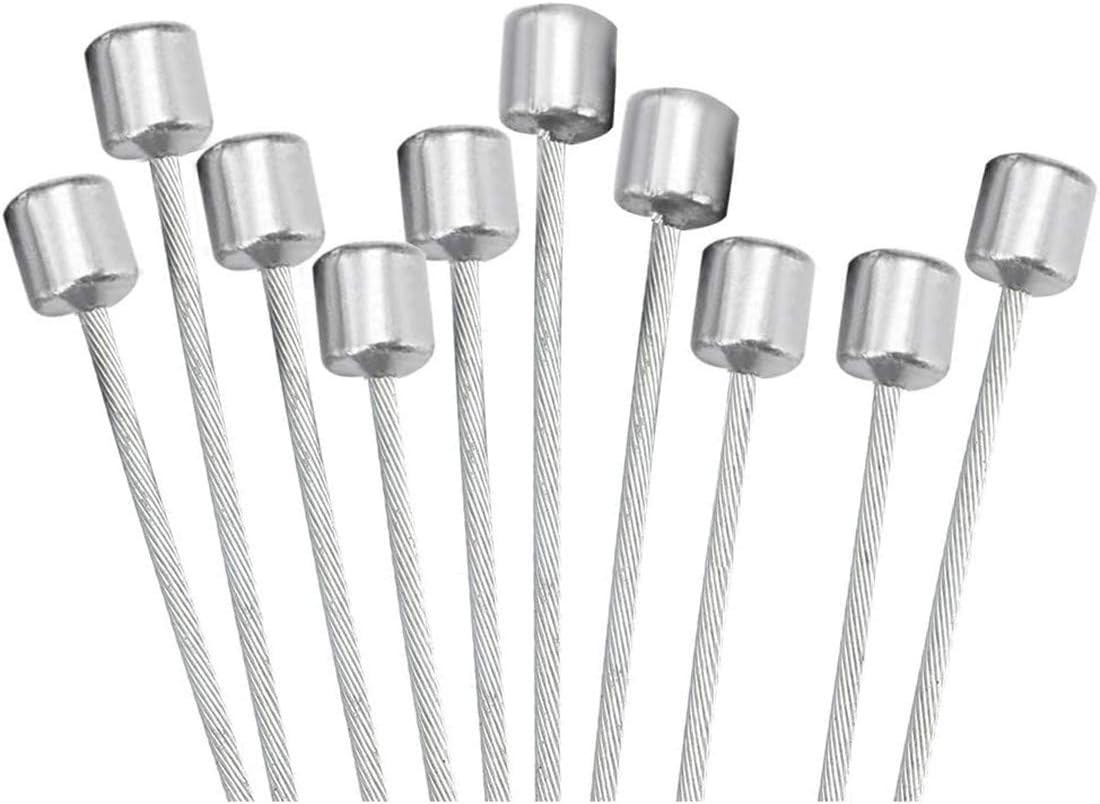 10 Pcs Stainless Steel Shifter Cable, Bike Derailleur Cable 2M Length Replaceabl