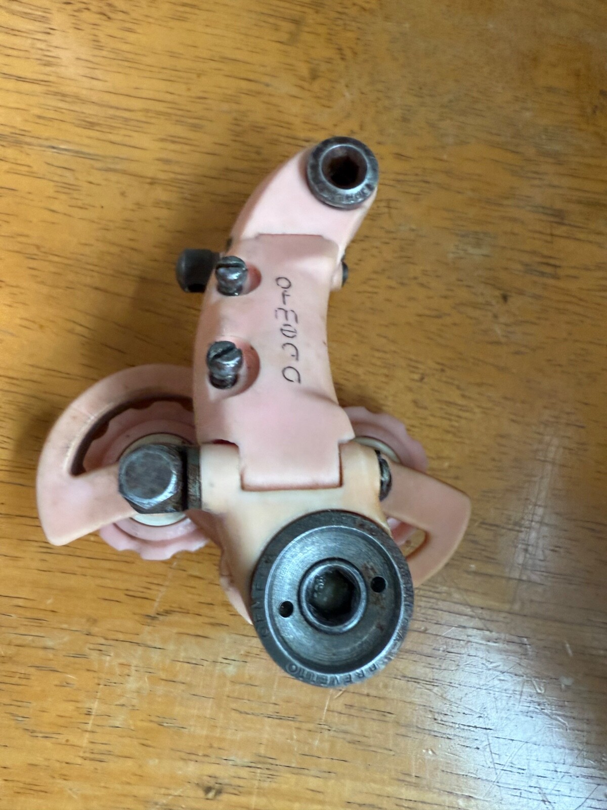 Ofmega Mistral Pink Short Cage Rear Derailleur Vintage made in ITALY CAMPAGNOLO