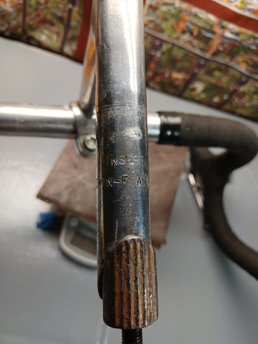 Vintage Belleri Handlebar & Stem St. Etienne 41cm w/ Shimano Aero Lever & Wrap