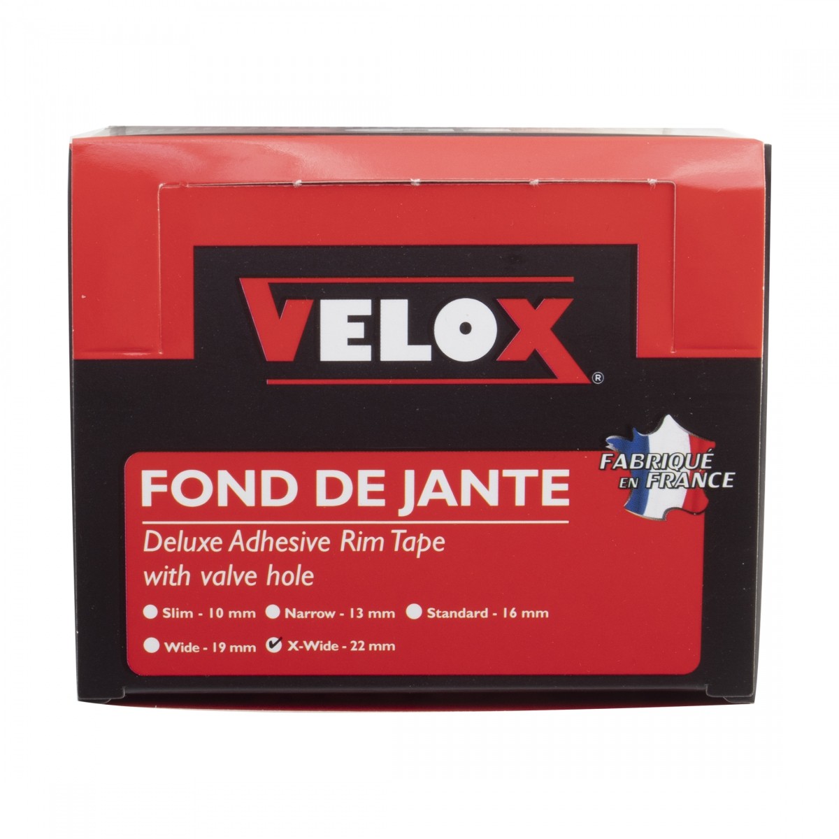 Velox Cloth RimTape in Boxes of 10, 22mm Rim Strip Width, All Wheel Sizes