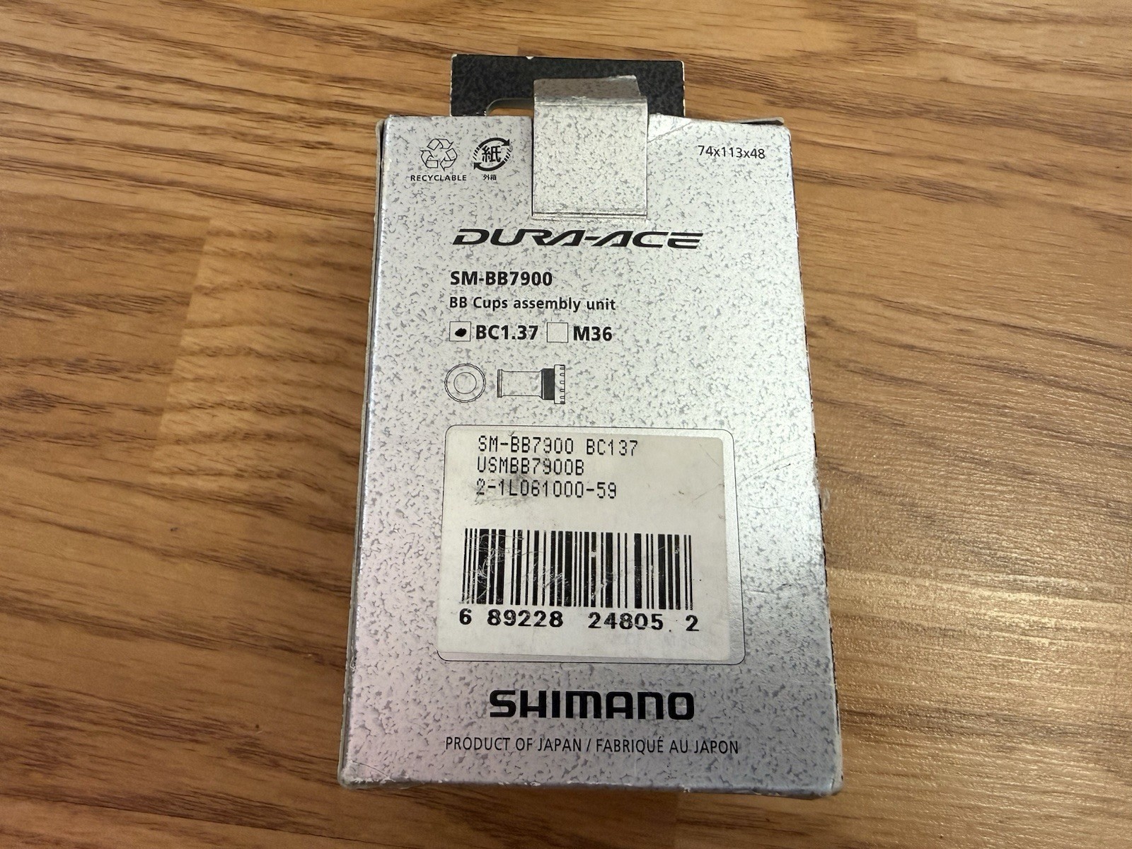 NEW Shimano Dura Ace SM-BB7900 Bottom Bracket 68mm English BC1.37×24 Hollowtech