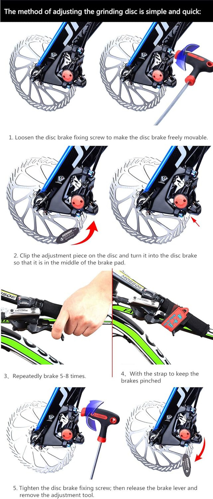 4 Pairs Bicycle Bike Disc Brake Pads for Avid Mechanical BB5,BB-5 MTB Bike(Semi-