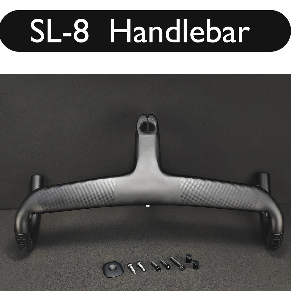 Carbon Fiber Road Bike Integrated Handlebar 28.6mm with Computer Bracket/Base
