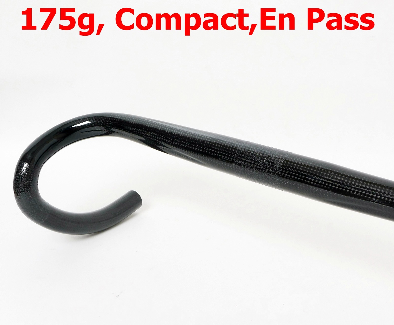 Ultralight 185g,31.8x440mm 3k carbon Compact Road Bike handlebar Black mr-ride