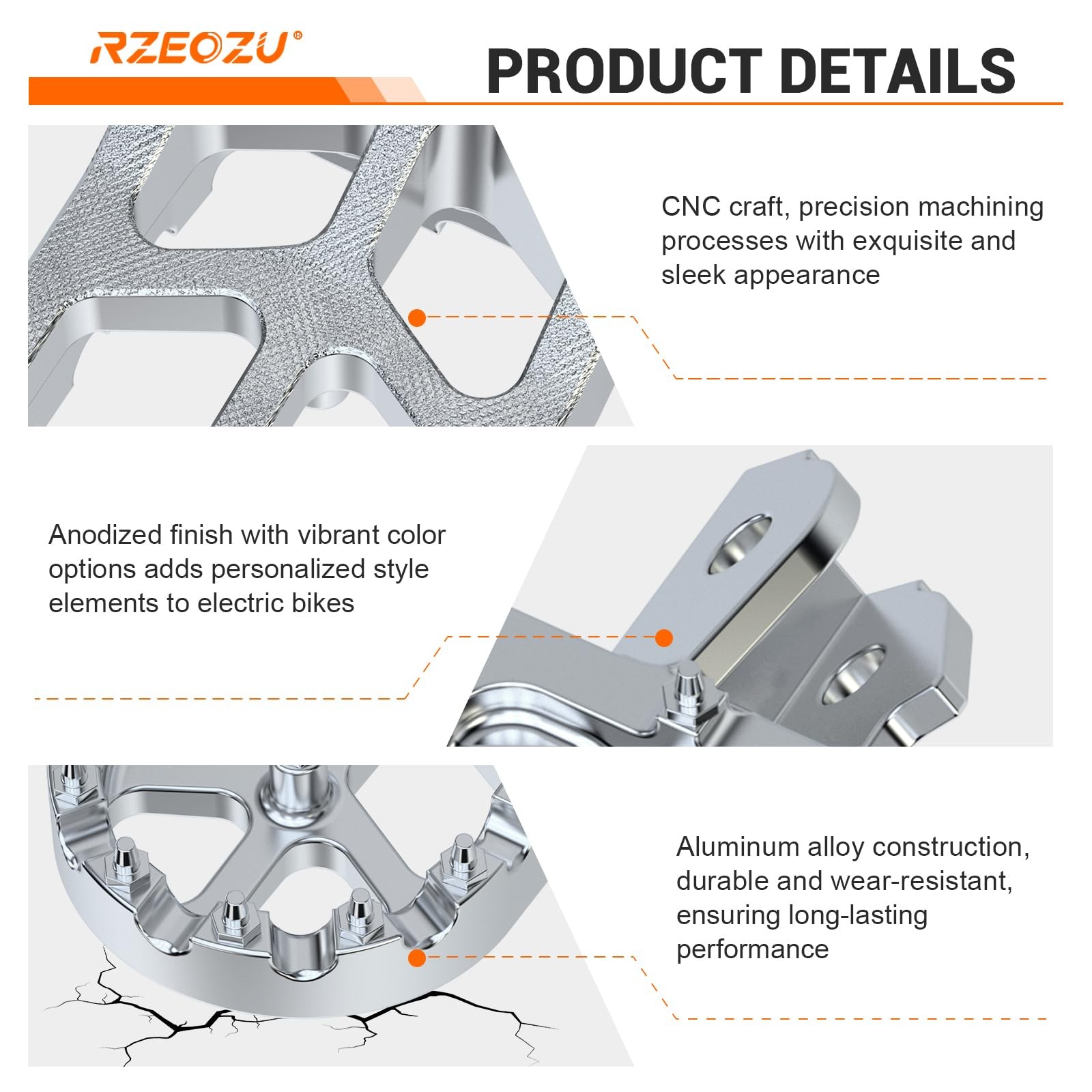 RZEOZU CNC Dirt Bike Pegs Compatible with Surron Sur Ron LBX E-Ride Pro S SS …