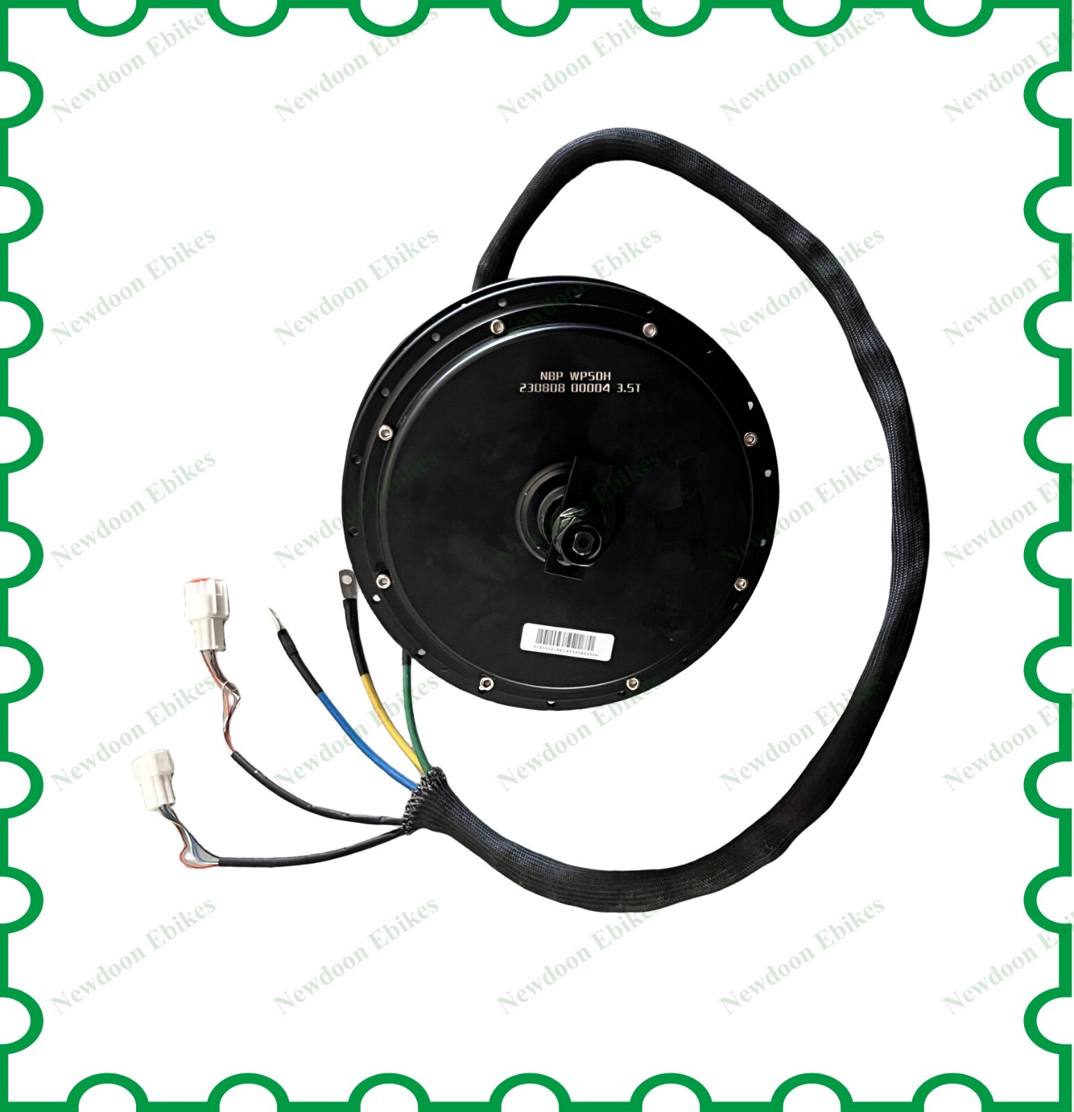 150mm QS205 5000w 50H 3.5T V4 Spoke Hub BLDC Motor For Electric Motor Bicycle.