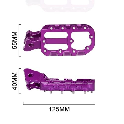Surron LBX Eride Pro SS 2.0 3.0 E Foot Pegs CNC for SS 2.0 3.0 E – Purple