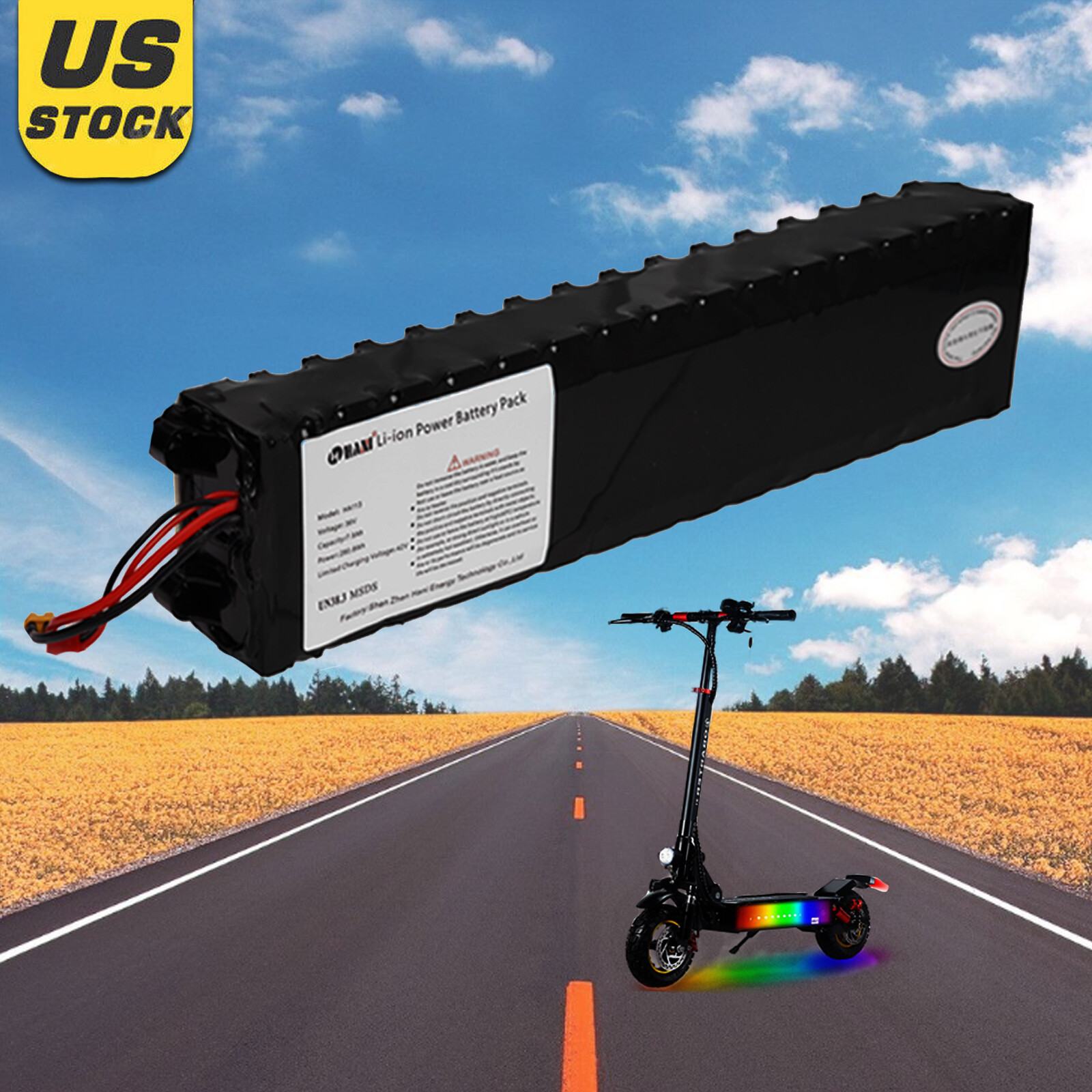 36V 7.8Ah Lithium li-ion Battery Pack for Electric Scooter ebike Bicycle E Bike