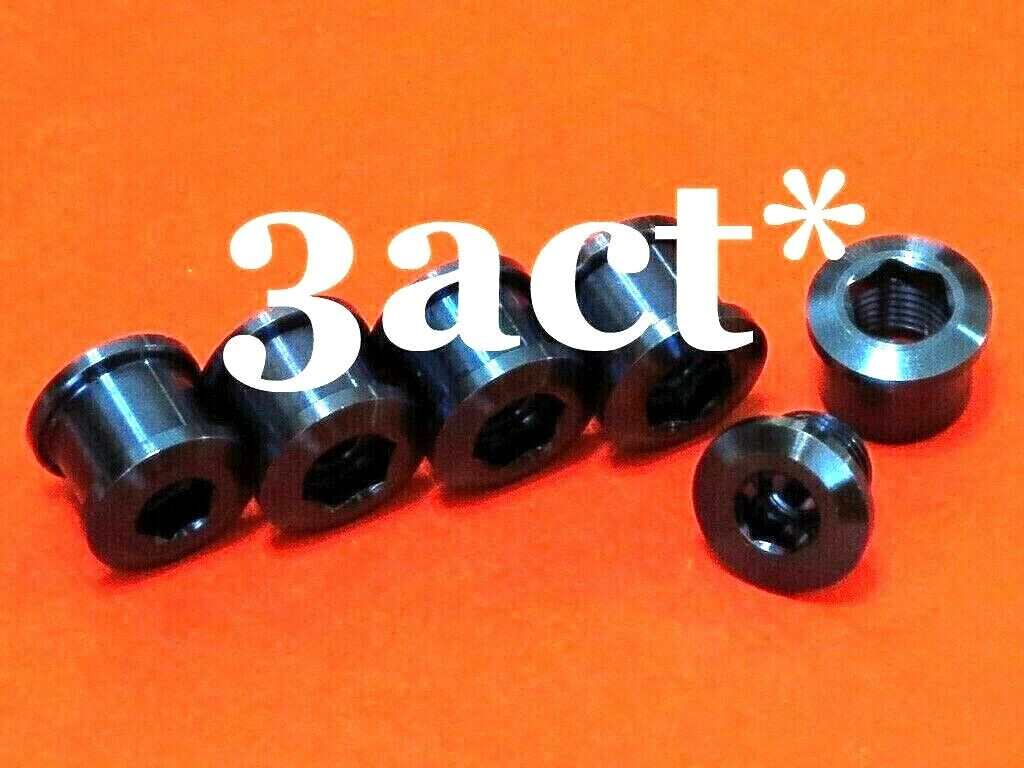 10 pcs Blue (5 Bolt & 5 Nut) Titanium/Ti Chainring Double, Triple Crankset