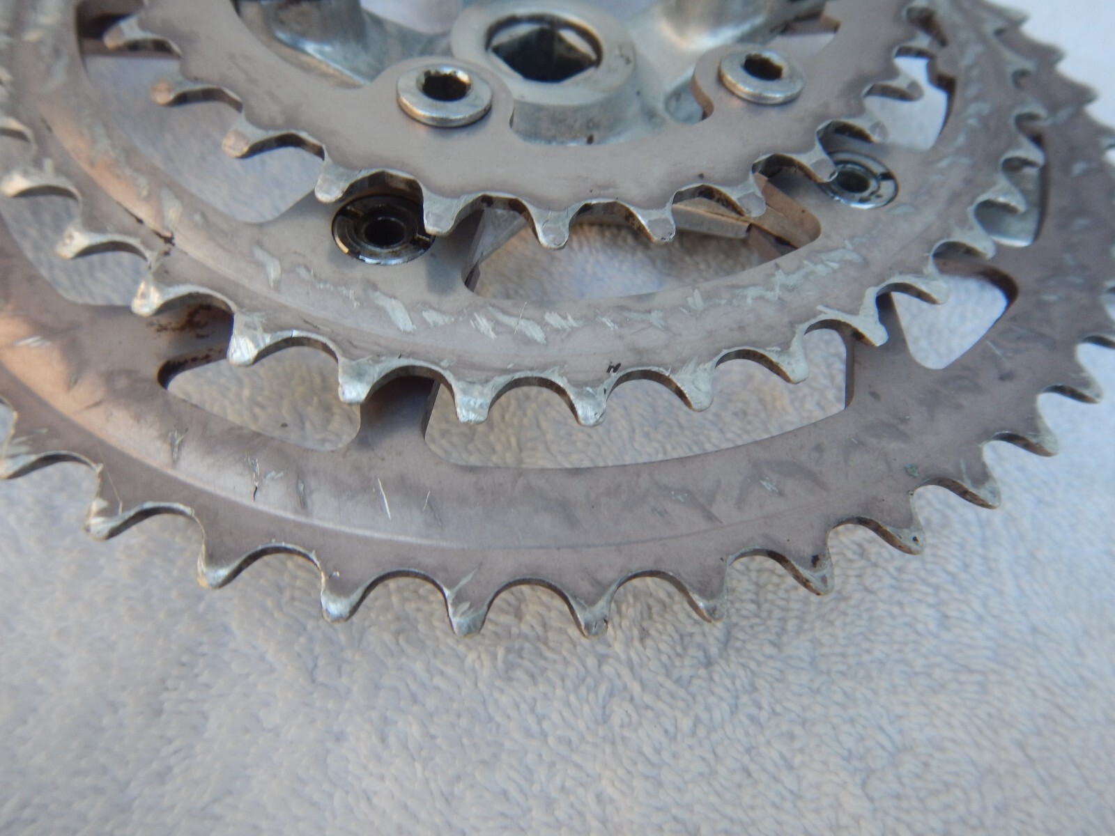 Shimano FC-B124 Biopace Triple Mountain Bike 175 Cranks Crankset Silver 110BCD