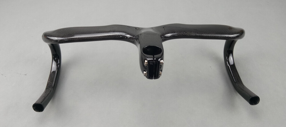 400/420/440mm Cycling Integrated Handlebar Stem Carbon Fiber Road Bike Drop Bar