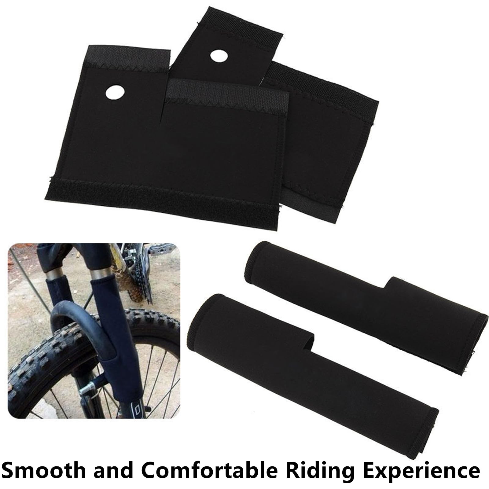 Fyazgop 1 Pair Mountain Bike Front Fork As shown in Figure 2, Black