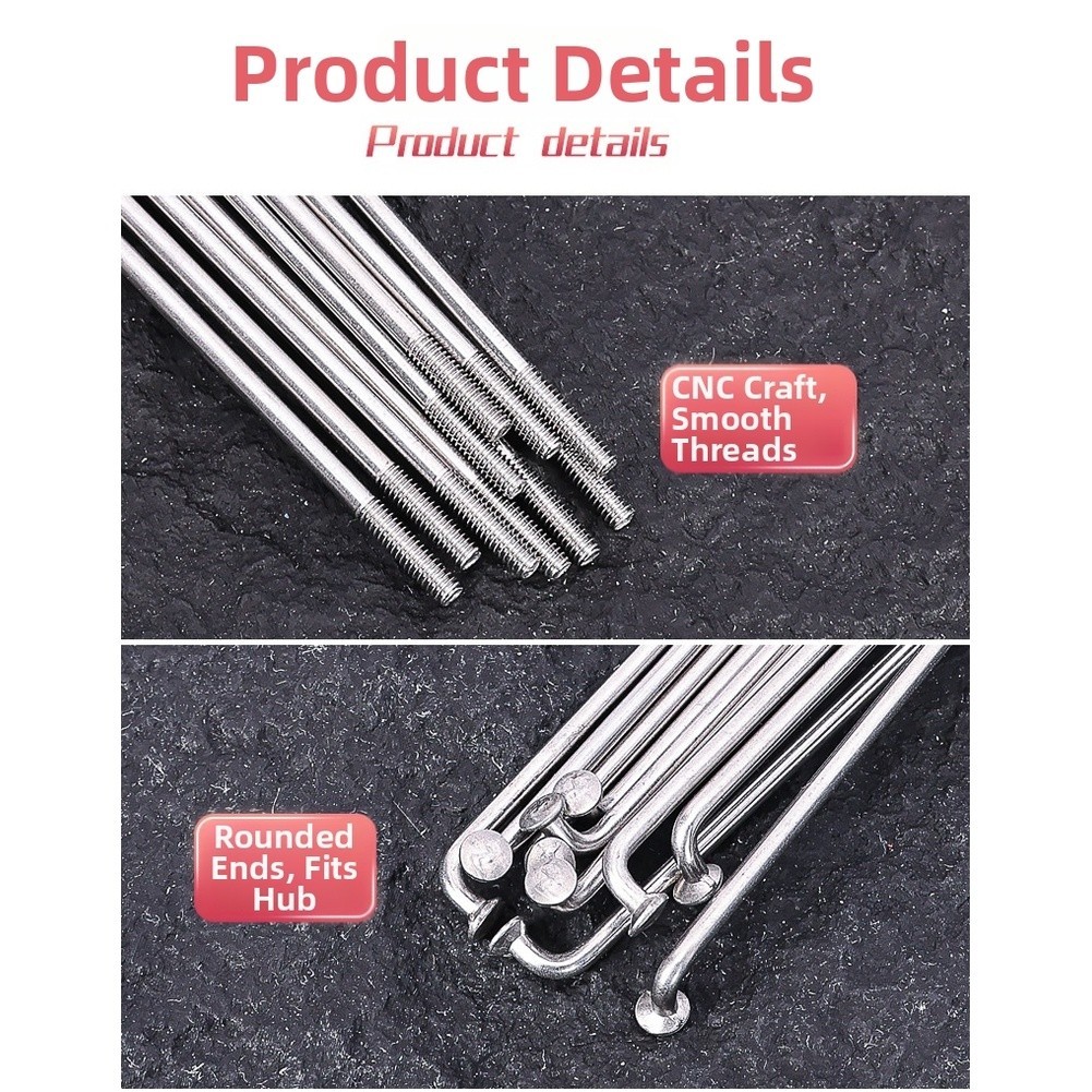Replacement Parts Bicycle Spokes 204 Stainless Steel Precision CNC Machining