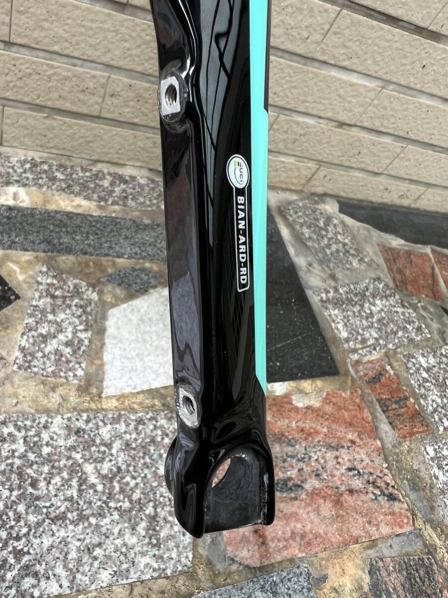 Bianchi Aria Disc Full Carbon Fork 700c 1-1/8 to 1-1/4 Tapered 12x100mm Gloss