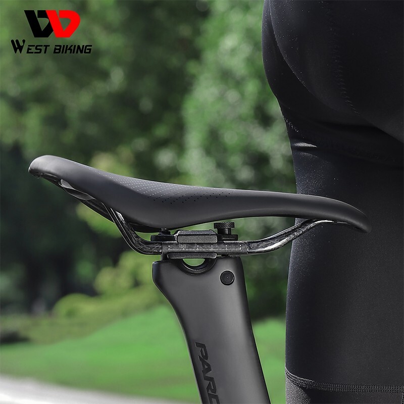 WEST BIKING Carbon Fiber Bicycle Saddle Hollow Short Nose Road Bike Seat Saddle