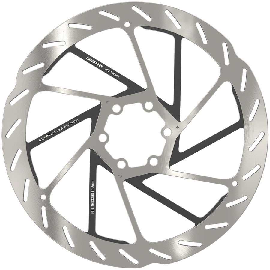 SRAM HS2 Disc Brake Rotors Bundle 180mm & 200mm 6-Bolt, Heat-Dissipating MTB