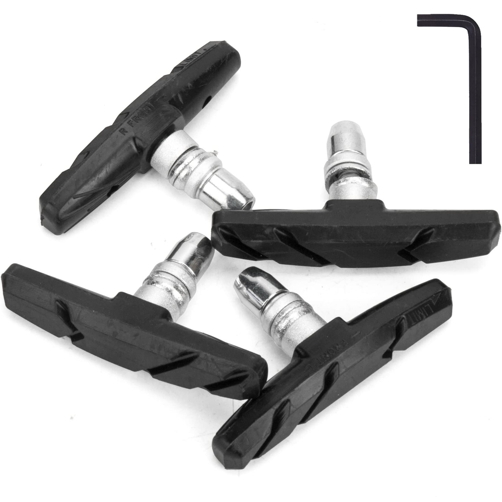 GPMTER Bike Brakes Pads Set, V Brake for Cruiser MTB Mountain 2 Pairs, Black