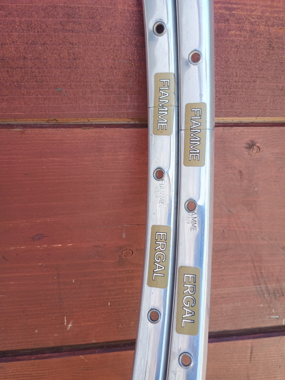 Vintage Nos Fiamme Yellow Label Silver Pair Rims 28h New X Tubulars Rims New