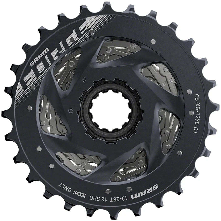 SRAM Force AXS XG-1270 12-Speed Cassette 10-28t XDR Driver, D1