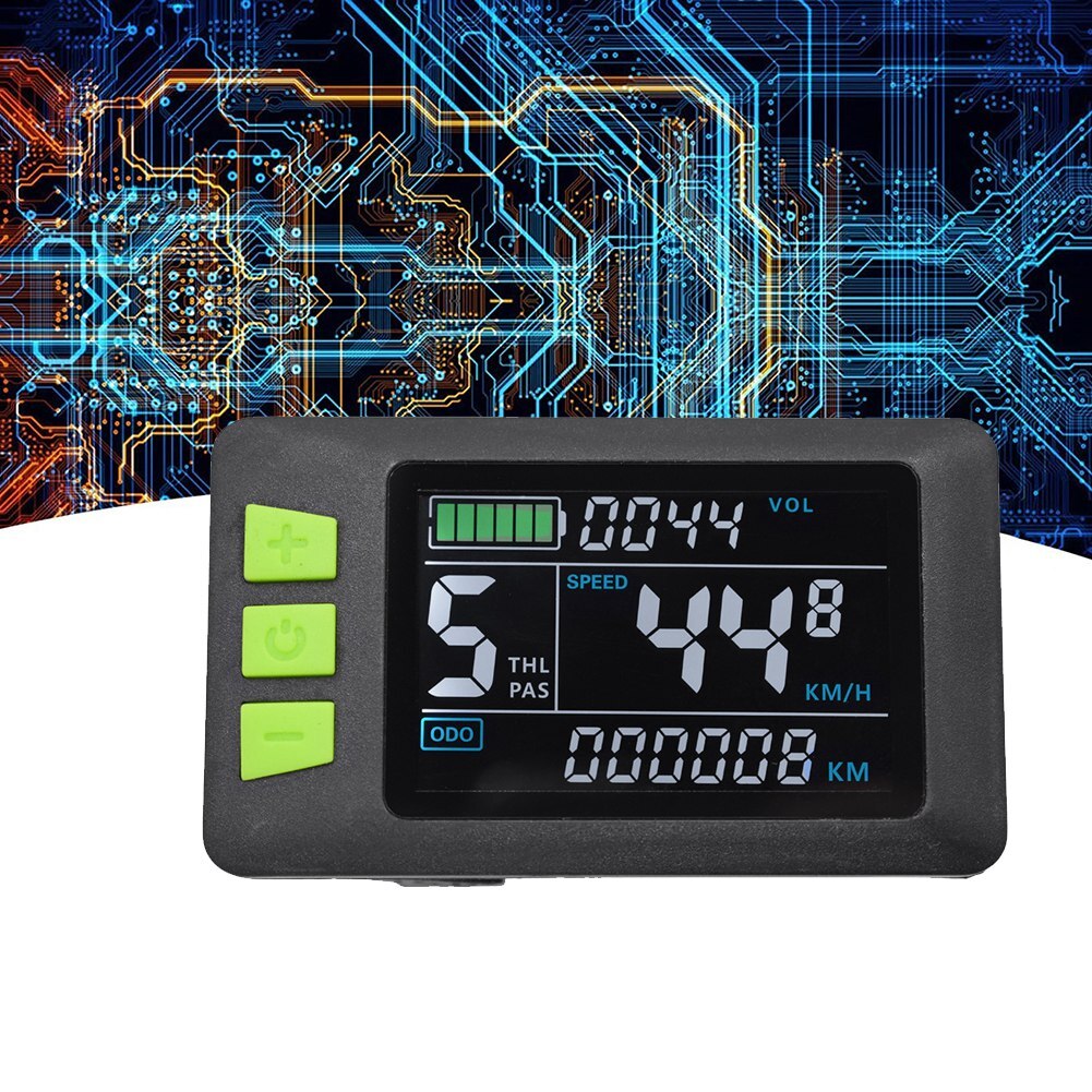 P3C LCD Display Dashboard Screen 24V 36V 48V 60V Electric Bike Meter for1005