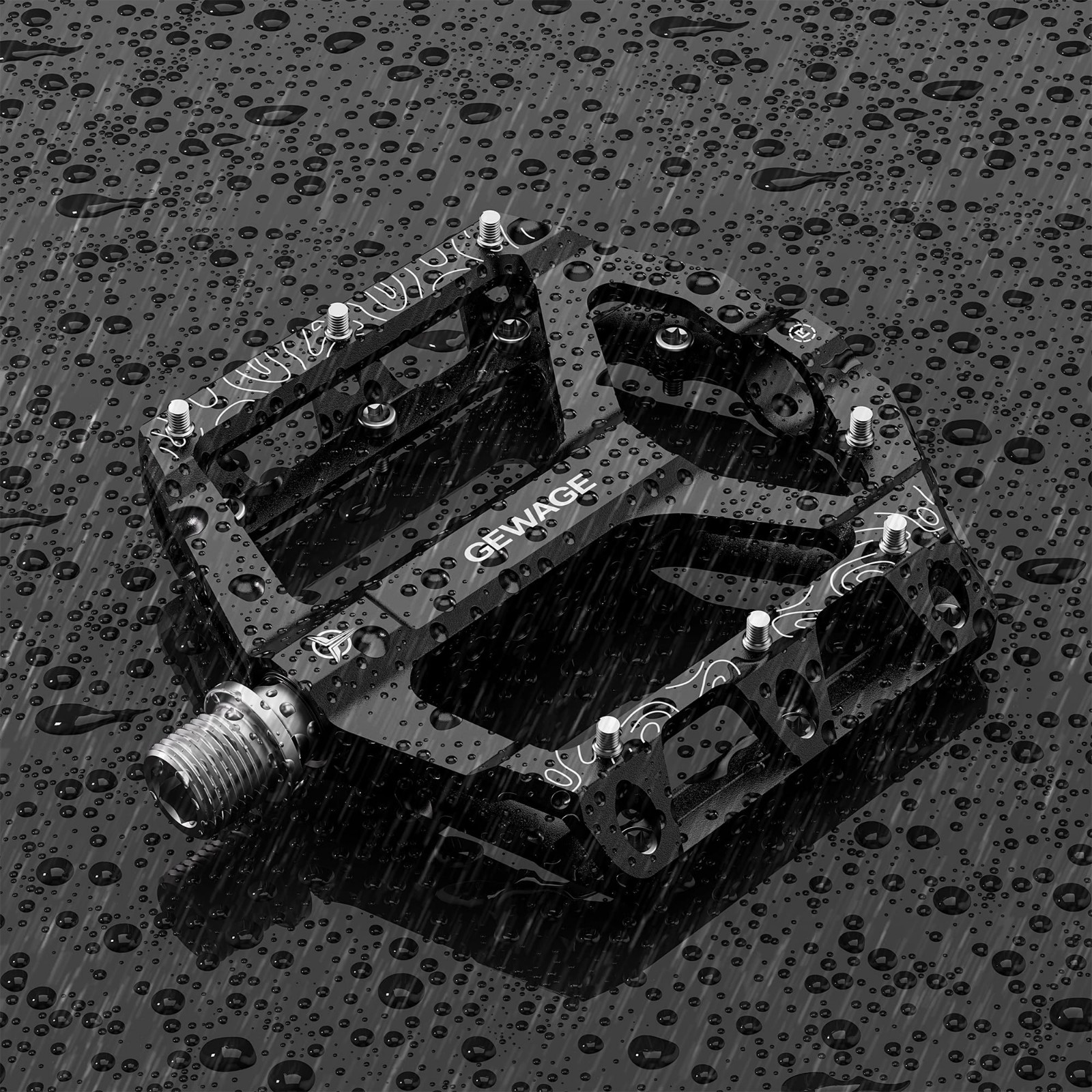 Non-Slip Aluminum Bike Pedals 9/16″ – Lightweight Flat Platform for Road/Mountai