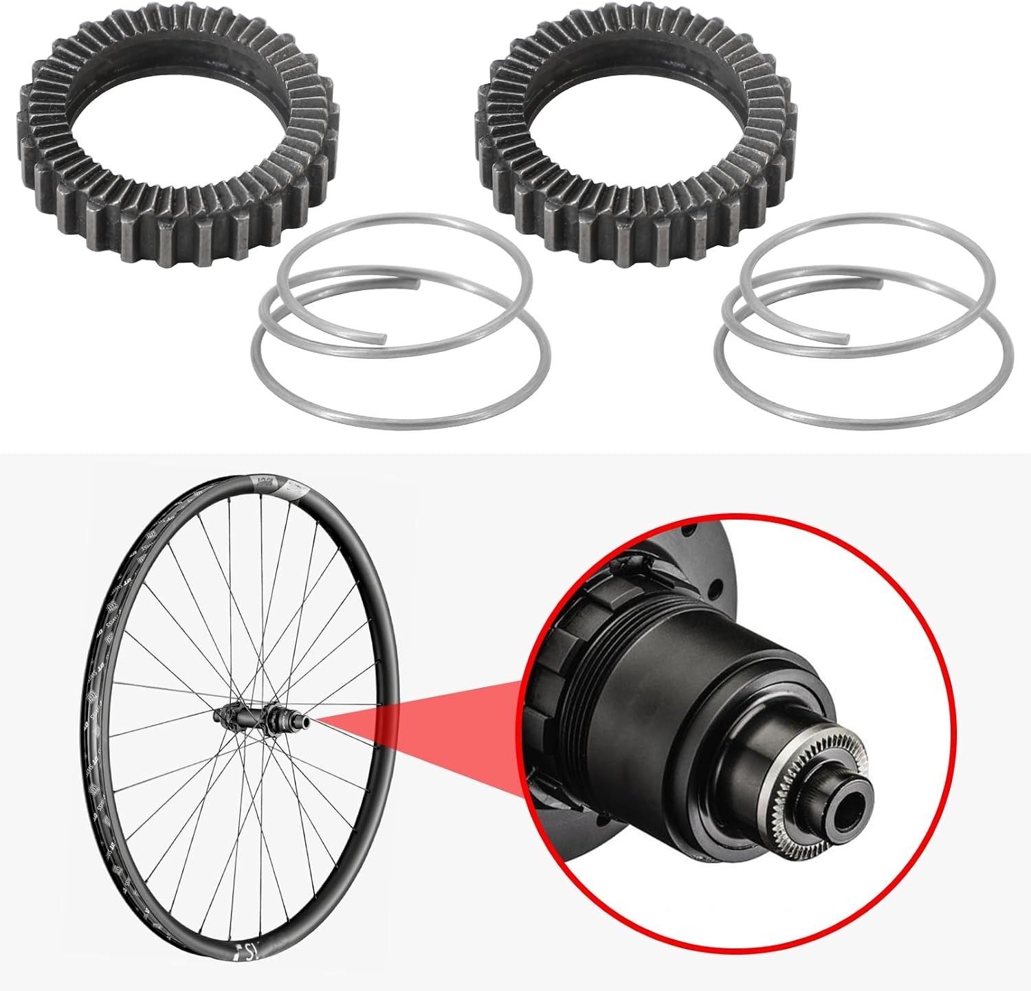 Star Ratchet Springs Hub Kit for DT Swiss 240 350 440 540 Tatchet Hubs 54T