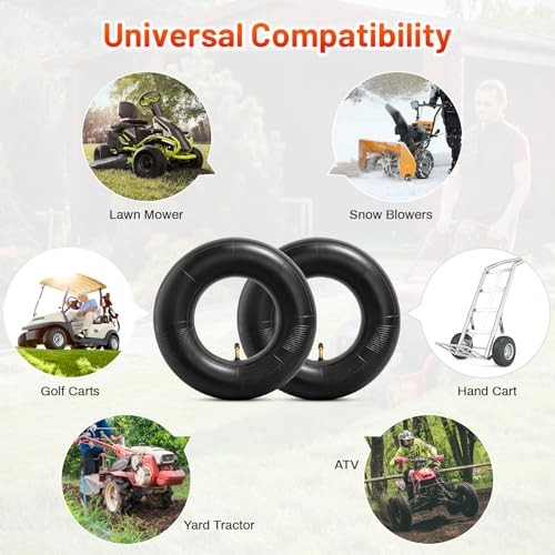 2x 13×4.00-6 Inner Tube TR87 Valve for Mowers Go Carts Generators Hand Trucks