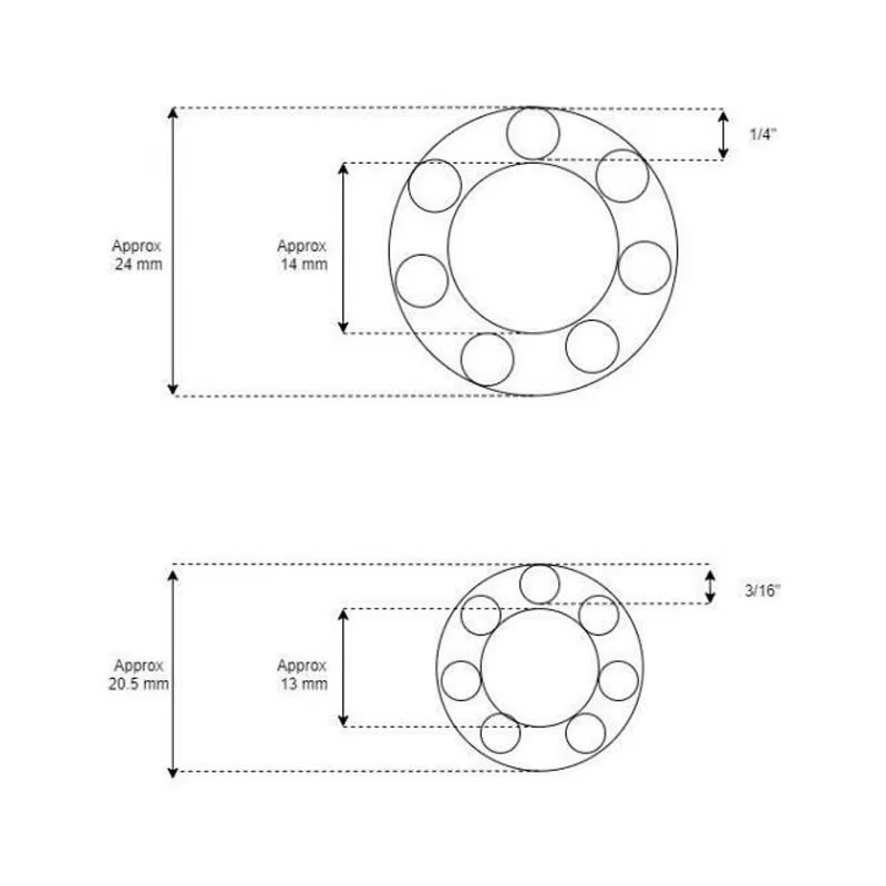 4 Pcs Bicycle Full Set Wheel Hub Bearings Front and Rear Steel Bearing Bicycle R