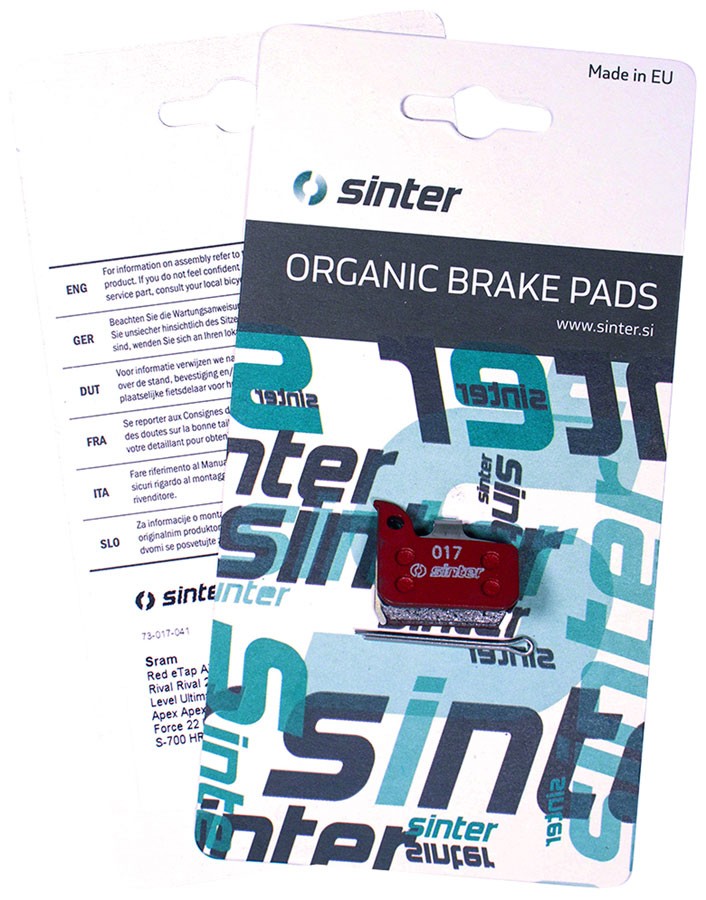 Sinter Red s514 Compound Organic Disc Brake Pads – SRAM, Sinter Type 017, One