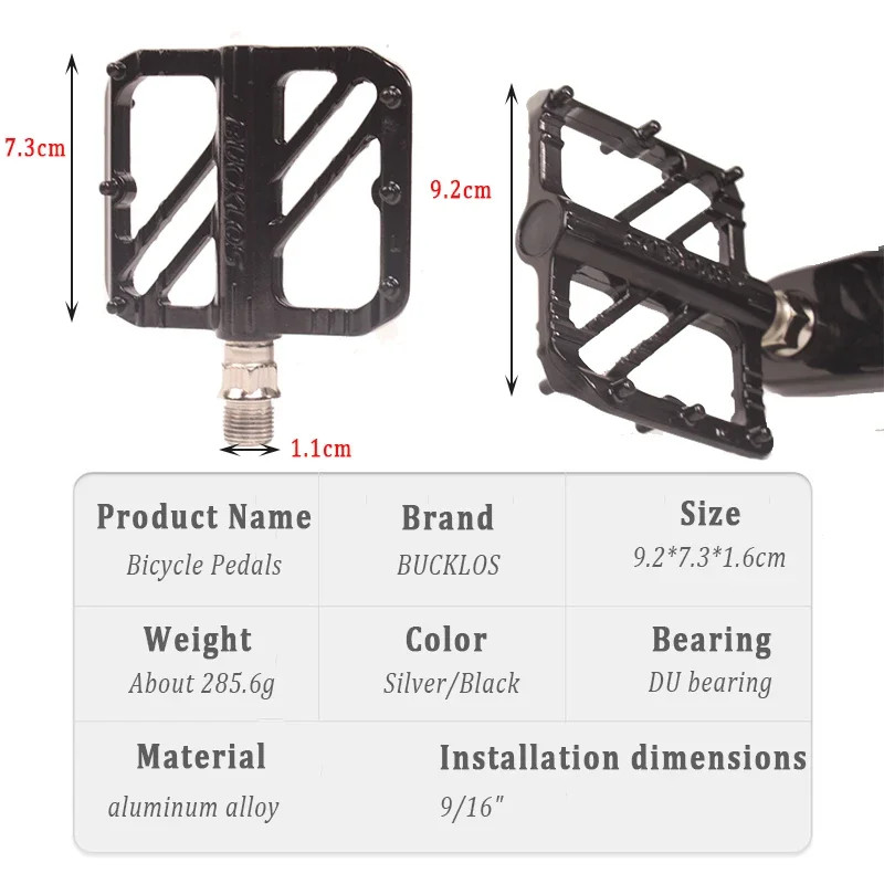 Bicycle Pedals Sealed DU Bearing Flat Pedals for BMX Road Bike Cycling Pedal