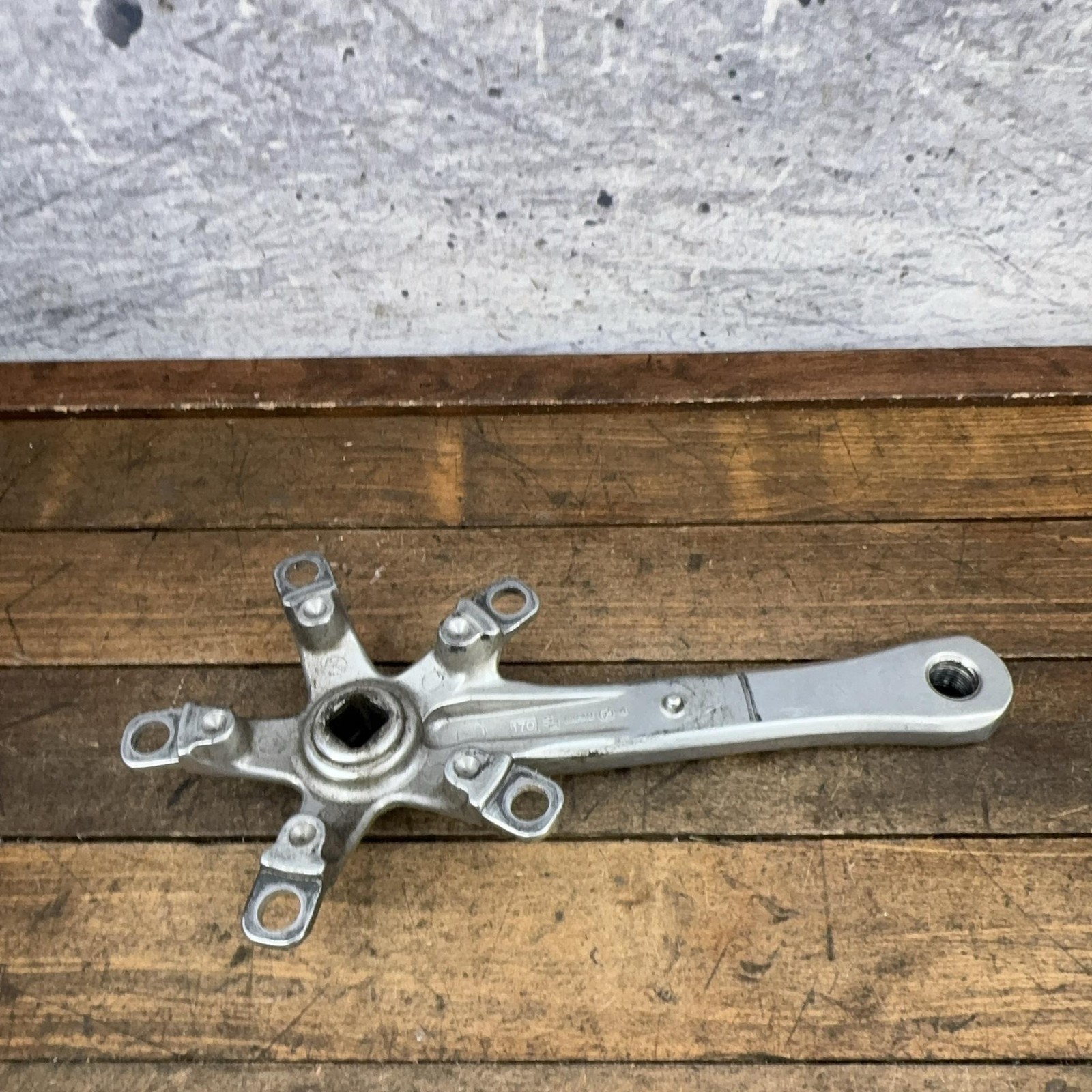 Vintage Sakae SA Crank Arm RIGHT 170mm 110 BCD Square Taper Silver Double