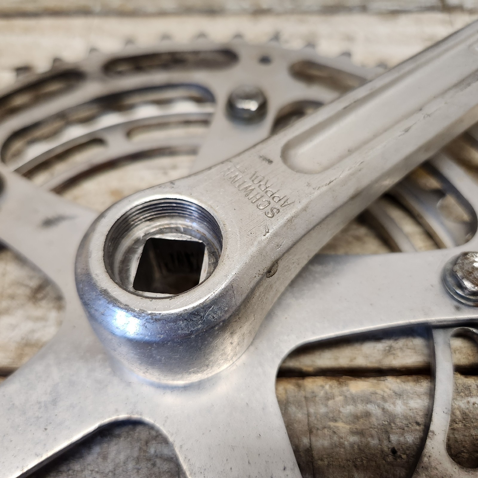 1974 Schwinn Le Tour Crank Set 2x 170mm 52/39 Square Taper JAPAN