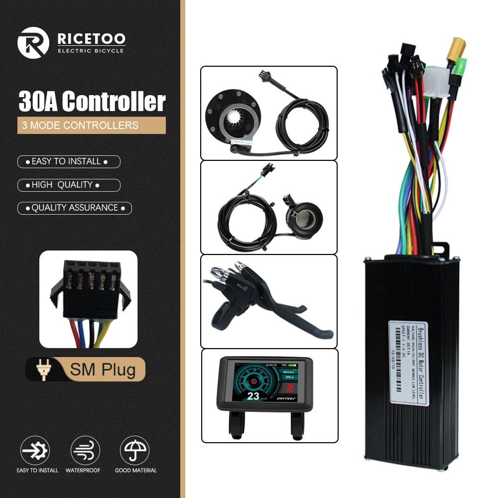 Ebike Controller 17A – 40A Three-Mode Sine Wave 24V36V48V Brushless Controller