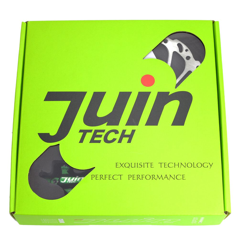 JUIN TECH R1 Hydraulic Road CX Disc Brake set 160mm w/ Rotor (Front+Rear),Green