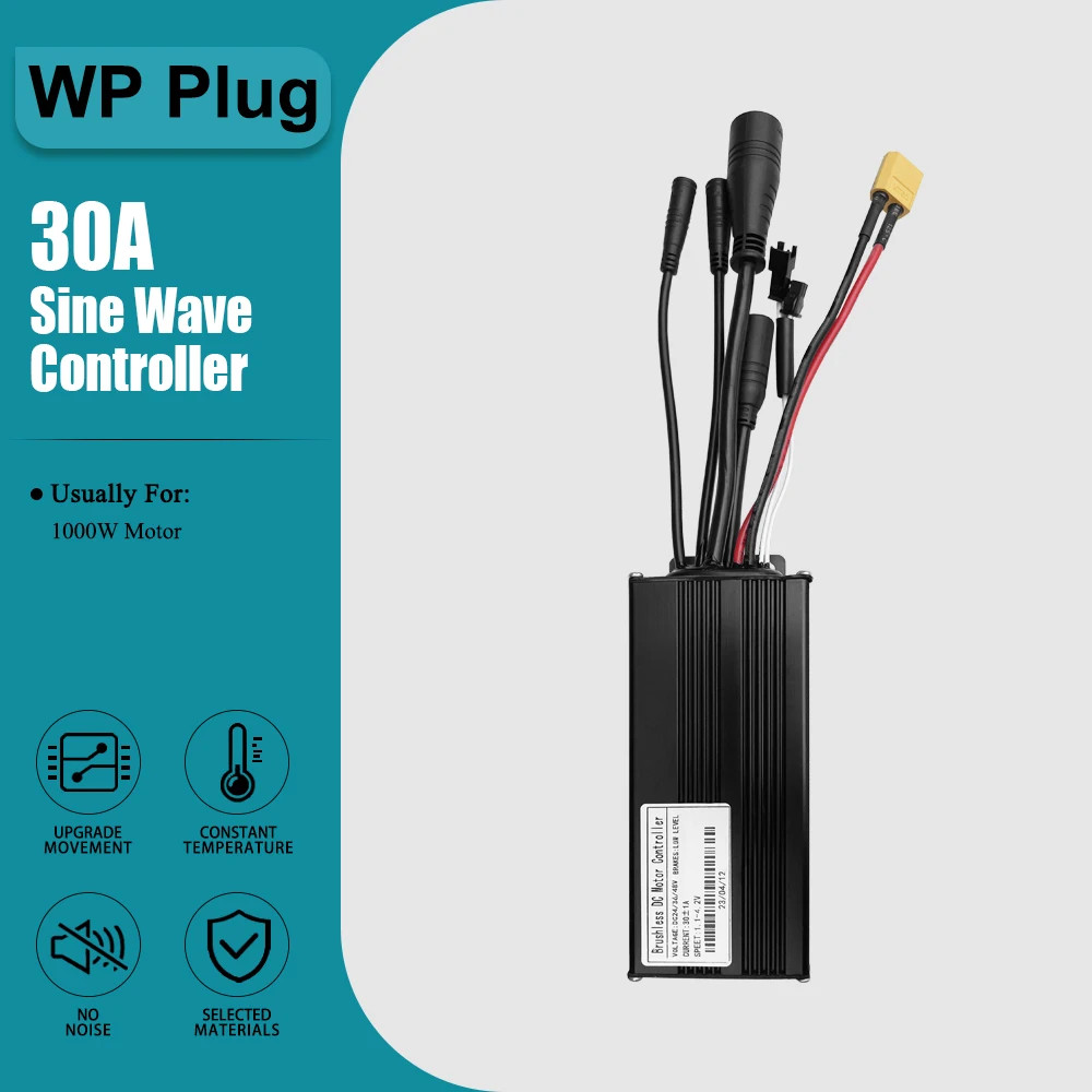 E-bike Three-Mode Sine Wave Controller SM/WP Plug for 250W-3000W Motor 17A-60A