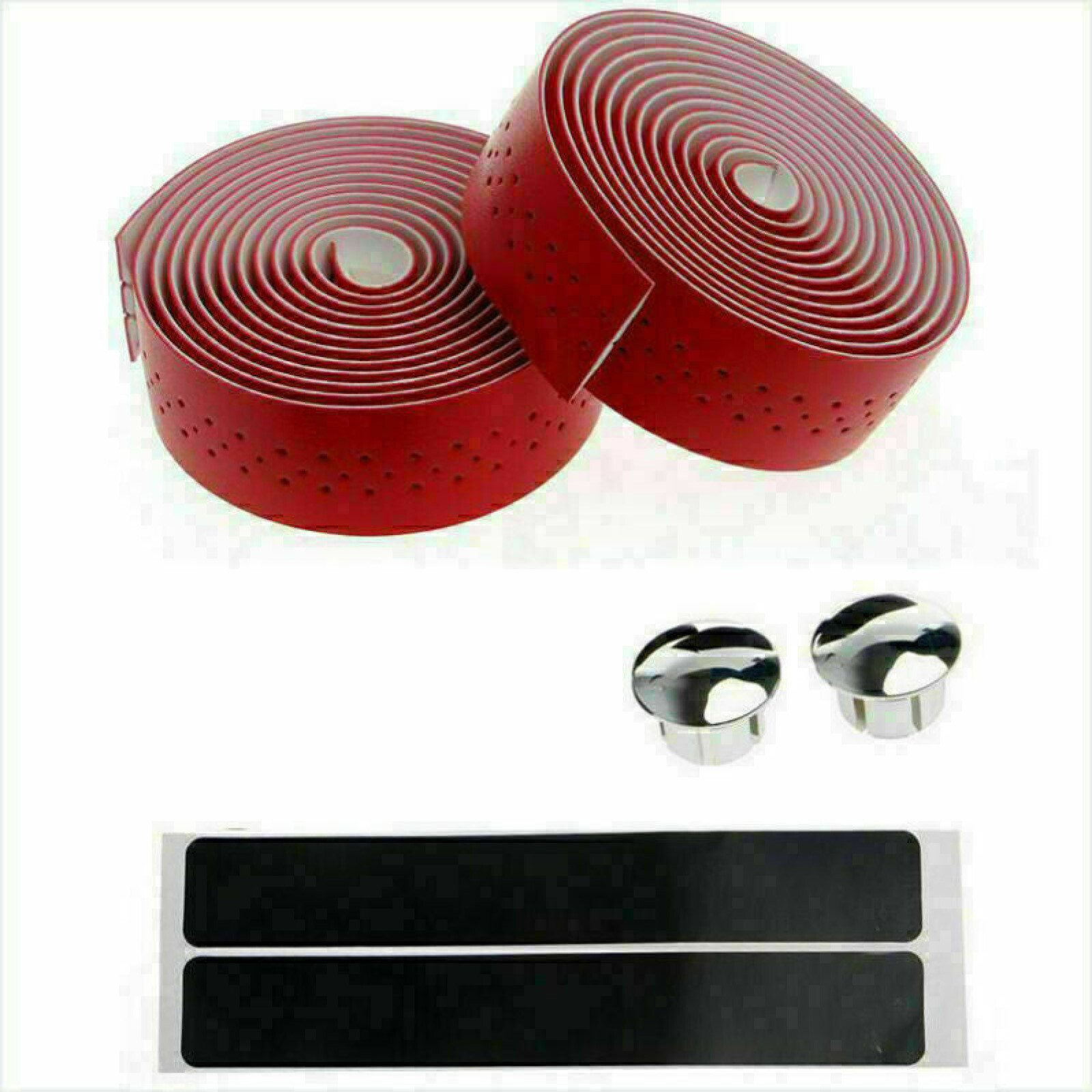 2PCS Breathable Leather Road Bike Handlebar Grip Bar Bicycle Belt Wrap Tape i