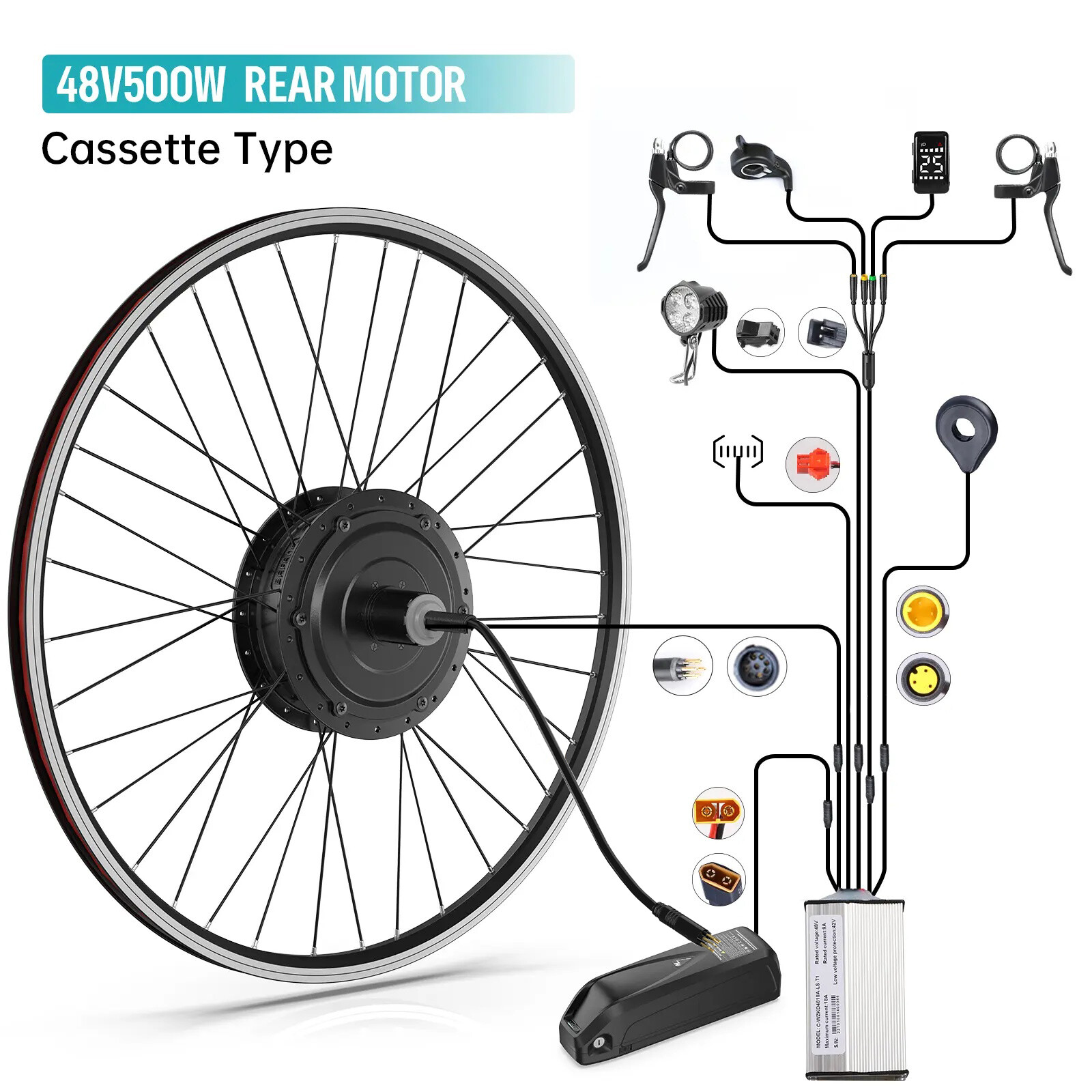 Bafang Used 48V500W750W Electric Bike 20″26″27.5″700C Front/Rear Wheel Hub Motor