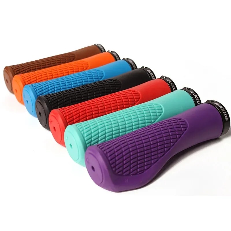 Ergonomic Rubber Bicycle Handlebar Grips Mountain Road Cycling Lock-on Bar Ends