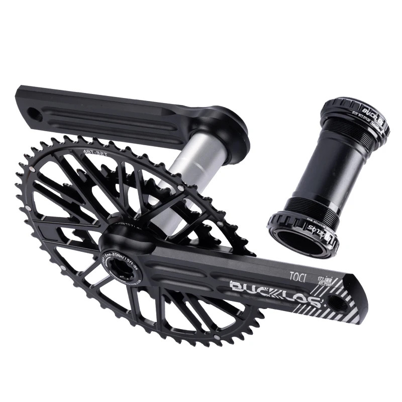170/172.5mm Cranks Arm Road Gravel Bike Crankset 48-32T with Double Chainring BB