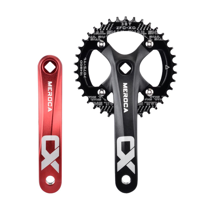MEROCA Bicycle Crank Chainwheel 104BCD MTB Bike Crankset Aluminum Alloy with Bot