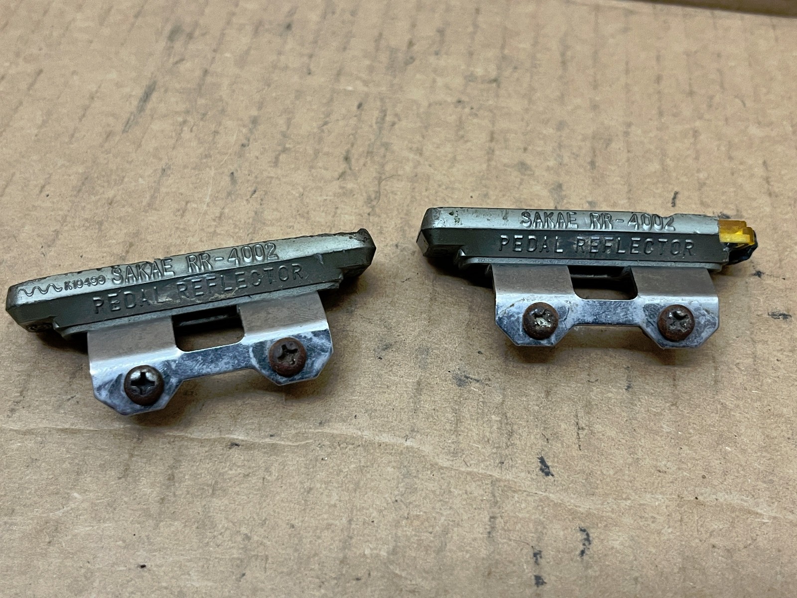 Vintage Rare Original Reflectors & BRACKETS For SR SP-11 Platform Pedals