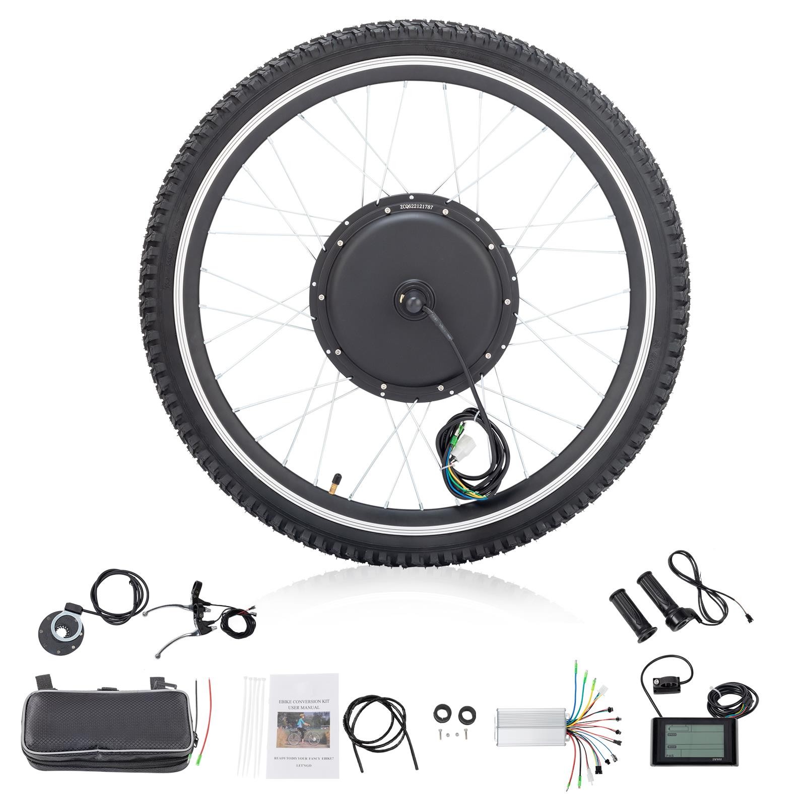 48V Front Wheel Electric Bicycle Motor Conversion Kit 1000W eBike Hub 26inch