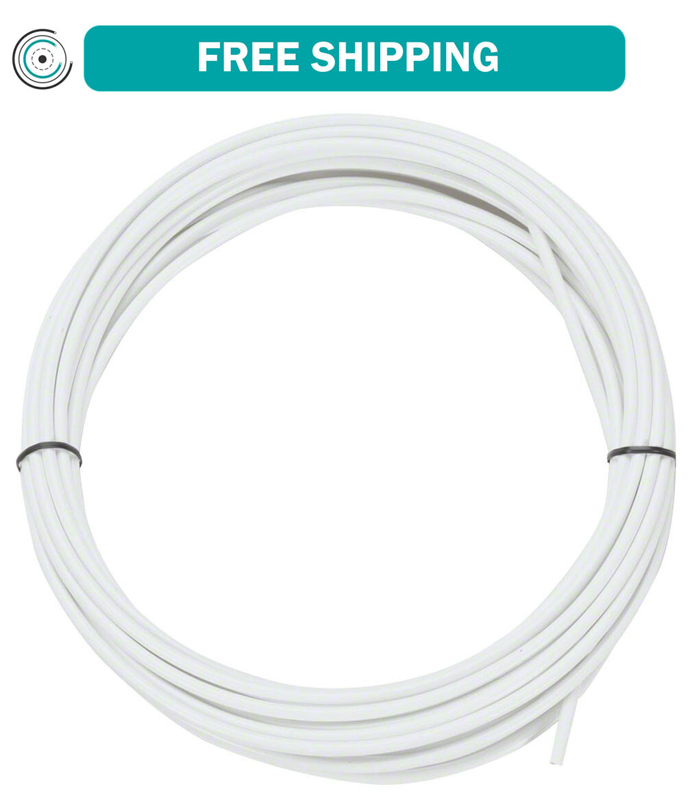 Jagwire 4mm Sport Derailleur Housing with Slick-Lube Liner 10M Roll, White