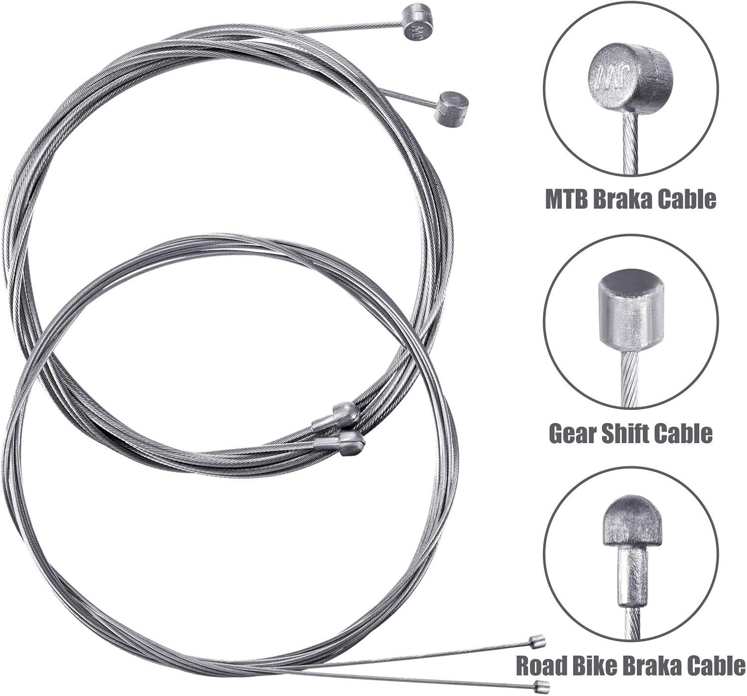 Universal Bike Brake Cable Kit Derailleur Bicycle Shifter Cable Housing Set Tran