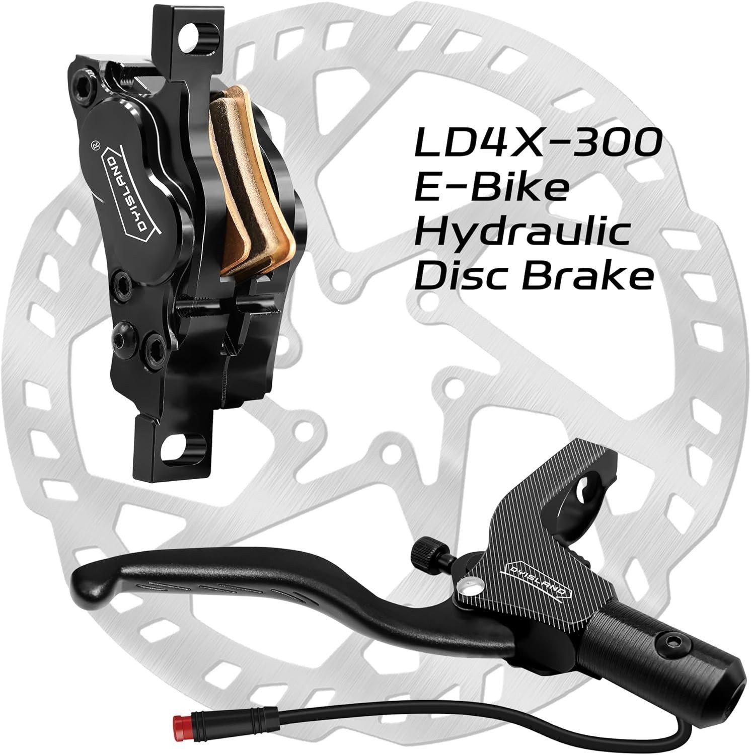 E-Bike Hydraulic Disc Brake Set – 4-Piston Rear, Pre-Bled Mineral Oil, Powerful