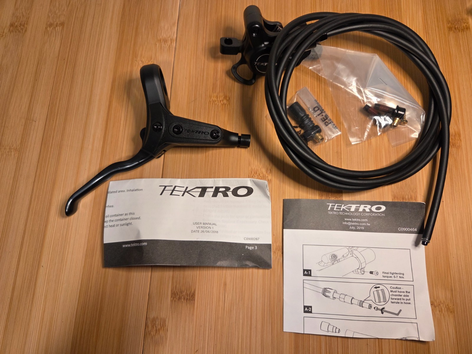 NEW! Tektro Auriga HD-T385 Brakeset RIGHT SIDE ONLY Post Mount