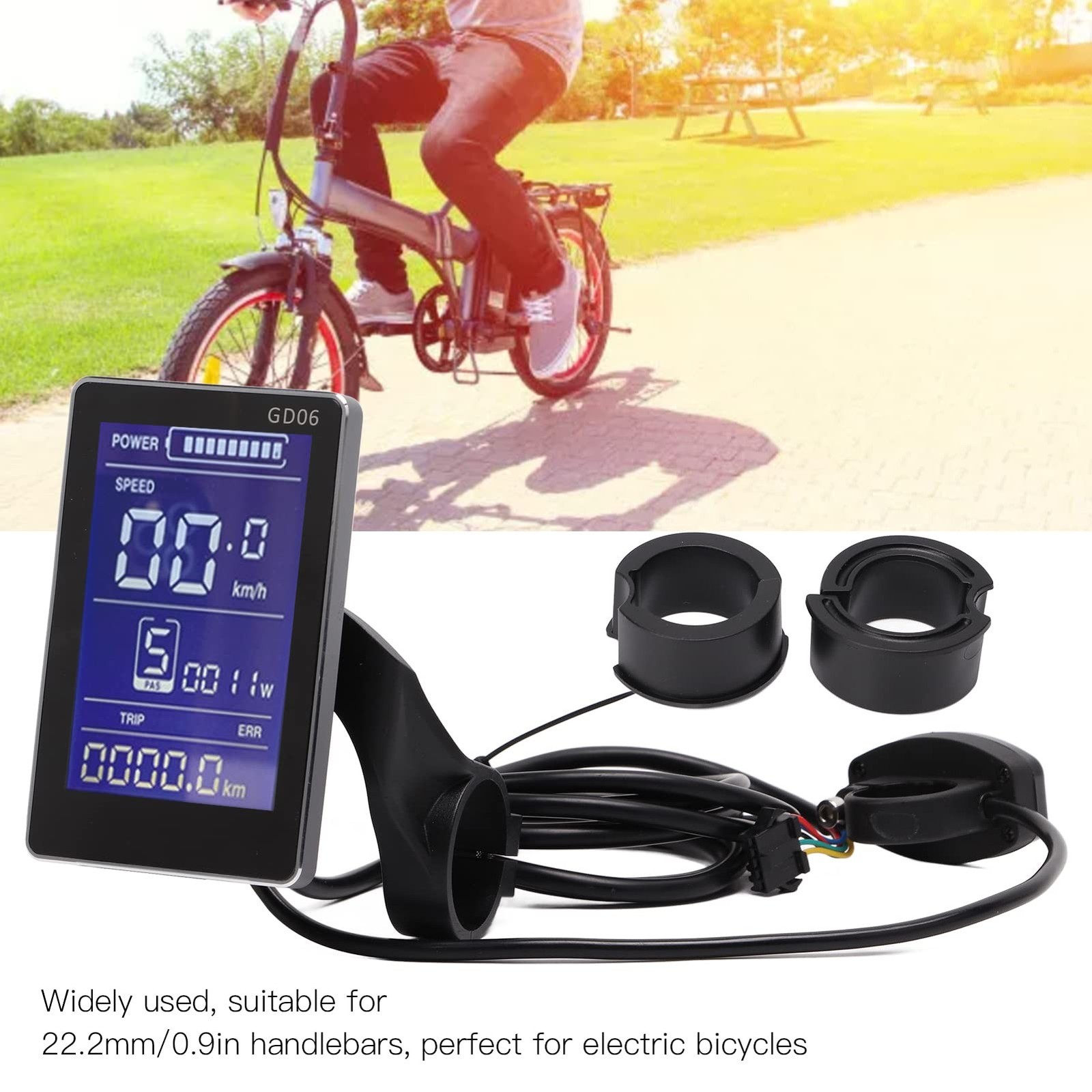 Electric Bike LCD Display GD06 Bicycle Computer Speedometer with 36V 48V Join…